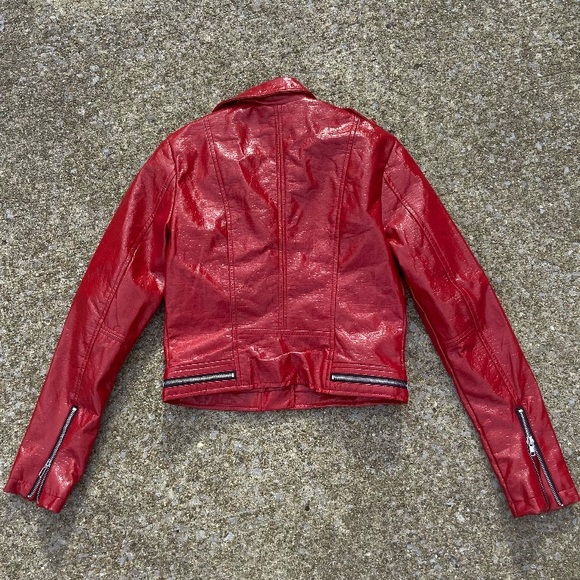 Patent Leather Motorcycle Jacket - Picture 2 of 4
